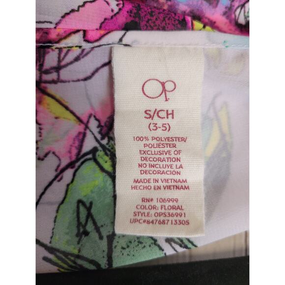 OP Ocean Pacific Swim Suit Cover Up Kimono Floral Sheer with Fringe Womens Small - Picture 4 of 4